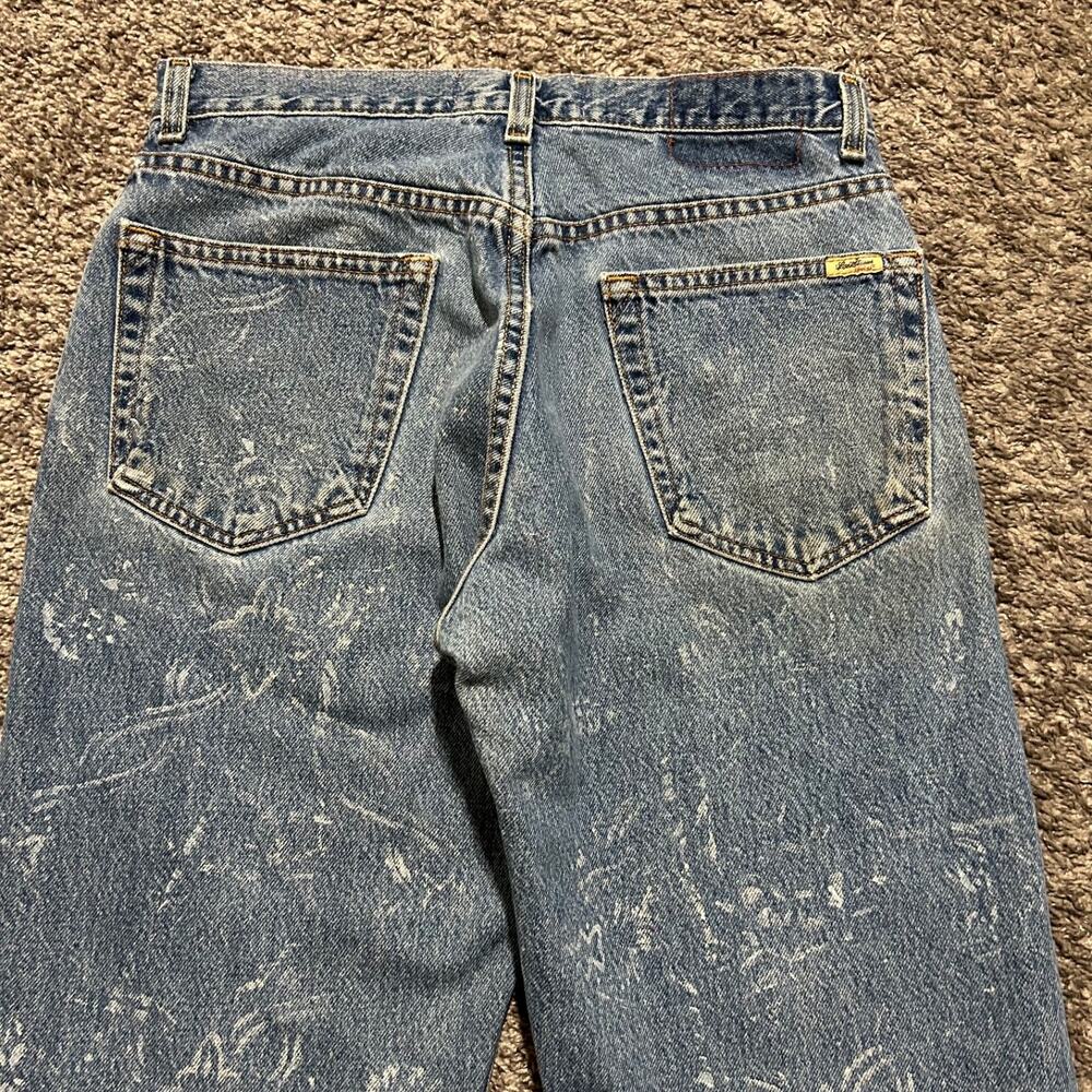 Free People Vintage Levis Jeans Hand Painted Beecher Proch Faded Blue 30x27 - Picture 12 of 14